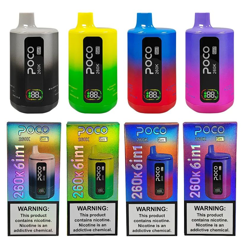 POCO 260K Caladas Puff 6 in 1 Comprar Vape Cigarrillo Electrónico Desechable almacén Europa 8 POCO 260K Caladas Puff 6 in 1 Comprar Vape