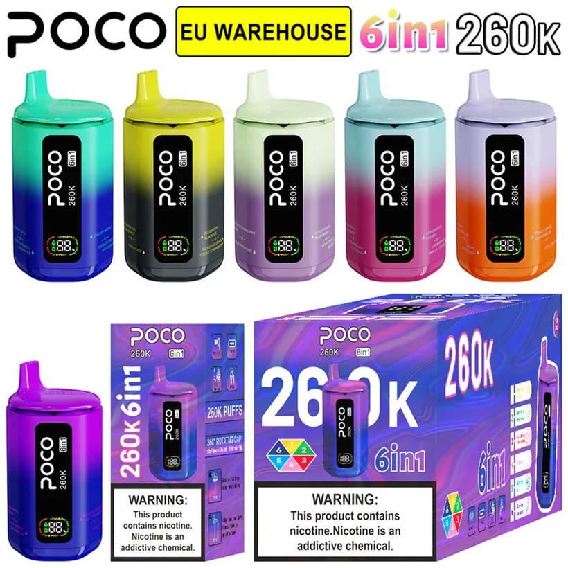 POCO 260K Caladas Puff 6 in 1 Comprar Vape Cigarrillo Electrónico Desechable almacén Europa 16 POCO 260K Caladas Puff 6 in 1 Comprar Vape