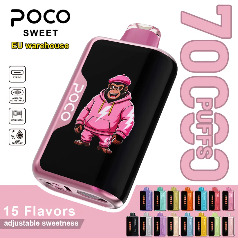 POCO 70K Caladas Puff Sweet Comprar Vape Cigarrillo Dulzor ajustable almacén Europa 3 POCO 70K Caladas Puff Sweet Comprar Vape