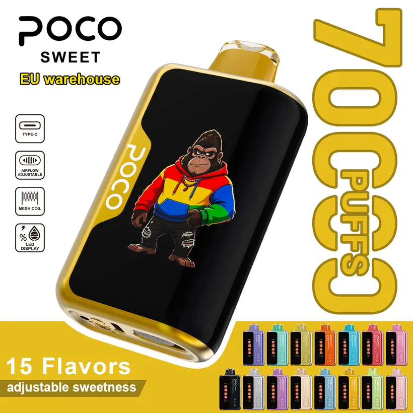 POCO 70K Caladas Puff Sweet Comprar Vape Cigarrillo Dulzor ajustable almacén Europa 7 POCO 70K Caladas Puff Sweet Comprar Vape