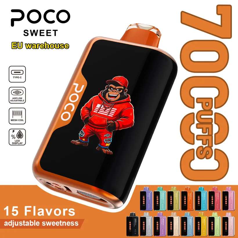 POCO 70K Caladas Puff Sweet Comprar Vape Cigarrillo Dulzor ajustable almacén Europa 5 POCO 70K Caladas Puff Sweet Comprar Vape