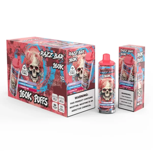 Razz Bar 160K Puffs 3 in 1 Buy Disposable Vape