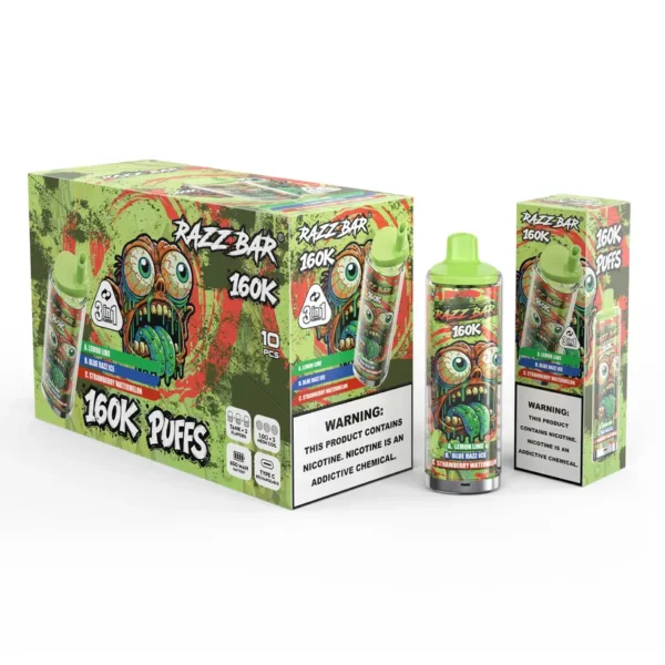 Razz Bar 160K Puffs 3 in 1 Buy Disposable Vape