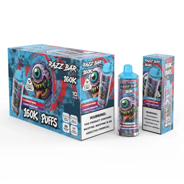 Razz Bar 160K Puffs 3 in 1 Buy Disposable Vape