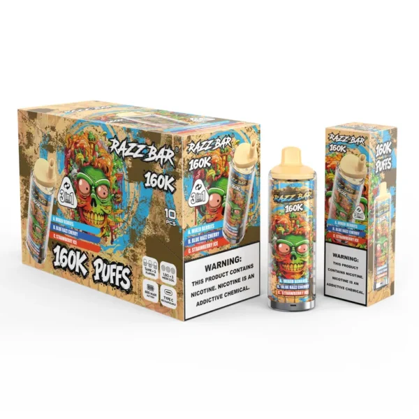 Razz Bar 160K Puffs 3 in 1 Buy Disposable Vape