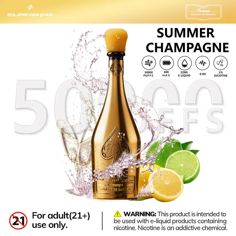 Solaris Champagne 50000 Caladas 50k Puffs Armand De Brignac Comprar vape desechable al por mayor 4 Solaris Champagne 50000 Caladas 50k Puffs Armand De Brignac