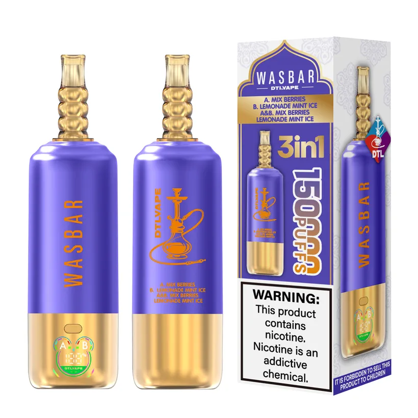 Wasbar 150K Caladas Puff 3 in 1 DTL Vaping Comprar Vape Cigarrillo Electrónico Desechable Almacén Europa 6 Wasbar 150K Caladas Puff 3 in 1 DTL Vaping Comprar Vape