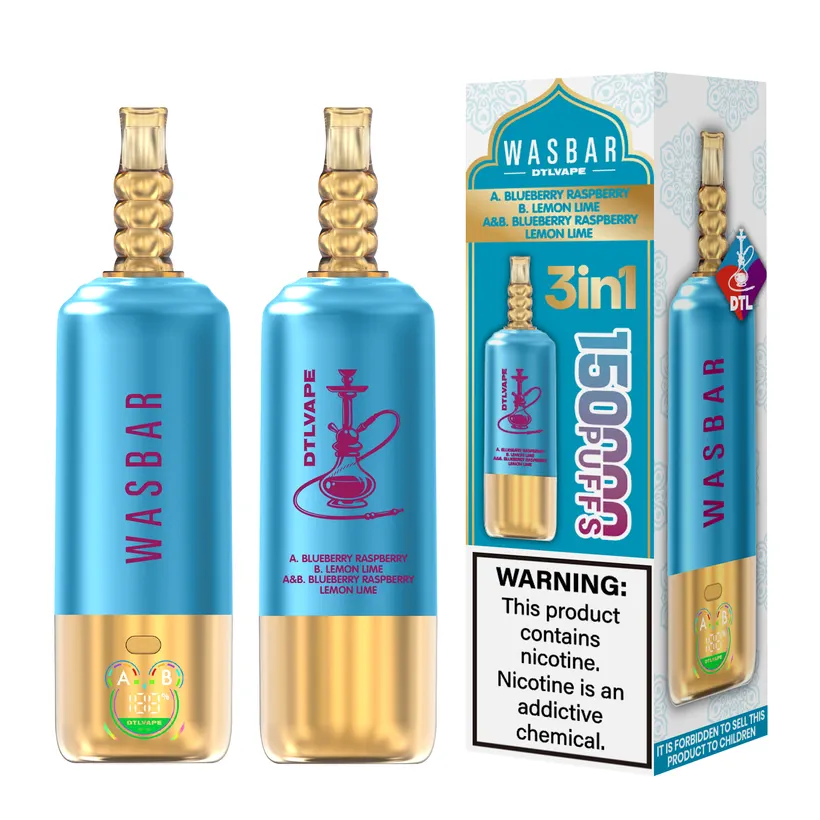 Wasbar 150K Caladas Puff 3 in 1 DTL Vaping Comprar Vape Cigarrillo Electrónico Desechable Almacén Europa 3 Wasbar 150K Caladas Puff 3 in 1 DTL Vaping Comprar Vape