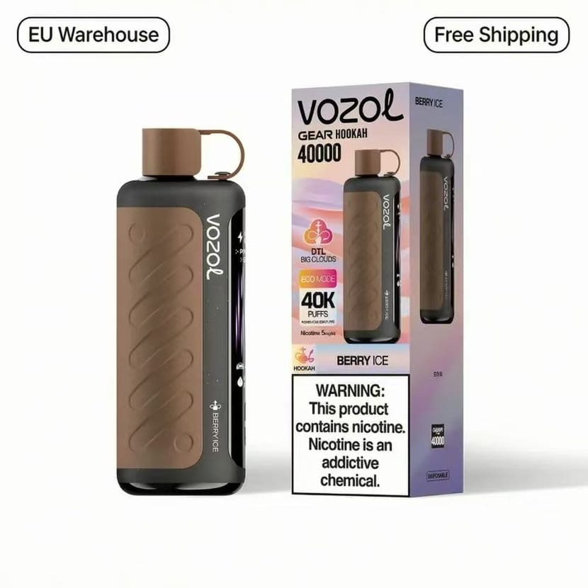 Vozol Gear Hookah 40000 40K Caladas Compra al por mayor DTL Modo Dual Vape Desechable Recargable Almacén Europa 1 Vozol Gear Hookah 40000 Puffs