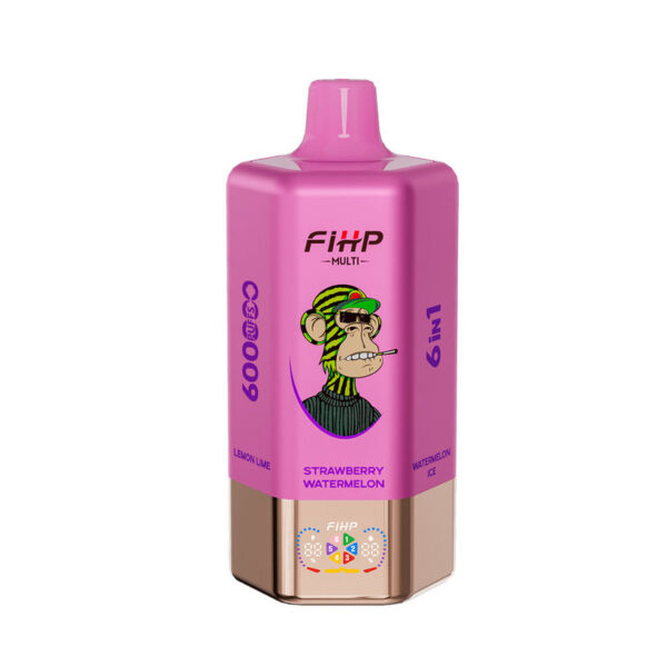 FIHP 600K MULTI 600000 Caladas Vape Desechable Almacén UE 6 En 1 Compra al Por Mayor Pantalla LED 15 FIHP 600K MULTI 600000 Puffs