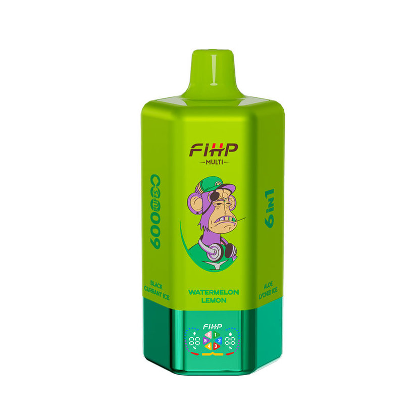 FIHP 600K MULTI 600000 Caladas Vape Desechable Almacén UE 6 En 1 Compra al Por Mayor Pantalla LED 3 FIHP 600K MULTI 600000 Puffs